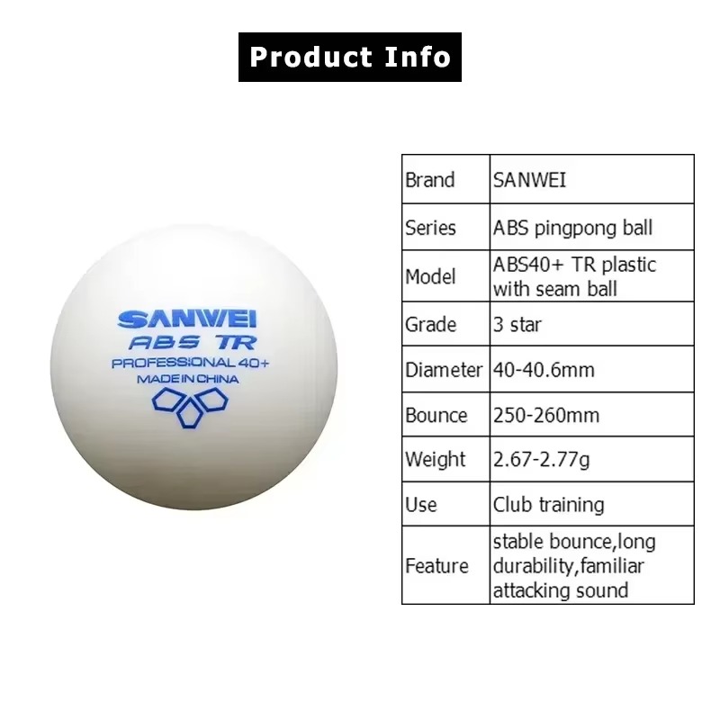 50/100 ชิ้น ลูกปิงปอง SANWEI T - Table Tennis Olympics บทวิจารณ์และราคา